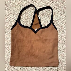 Free People movement brown tank top